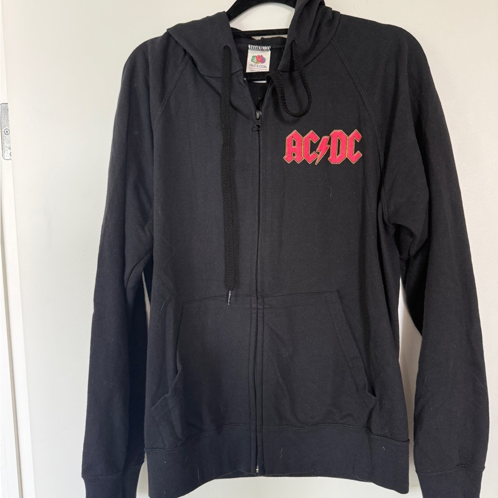 AC/DC Rock Or Bust World Tour  Zip-Up Hoodie with Drawstring